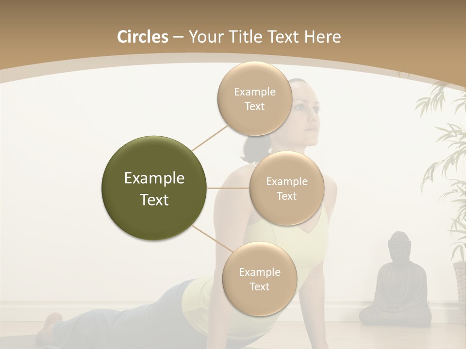 A Woman Is Doing A Yoga Pose On A Mat PowerPoint Template