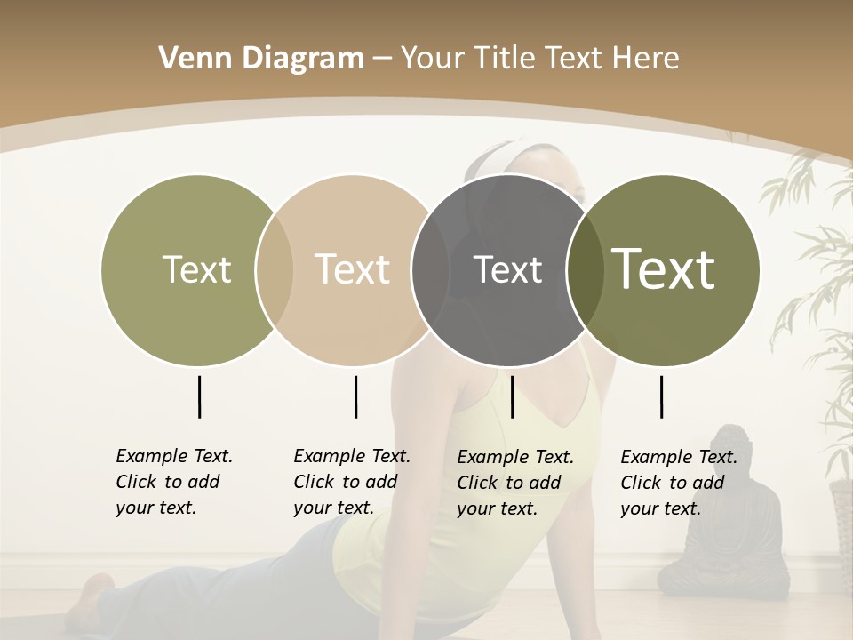 A Woman Is Doing A Yoga Pose On A Mat PowerPoint Template