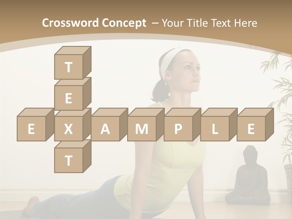 A Woman Is Doing A Yoga Pose On A Mat PowerPoint Template