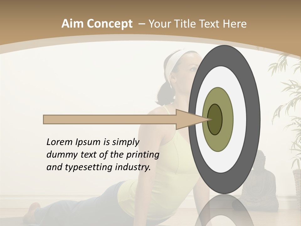 A Woman Is Doing A Yoga Pose On A Mat PowerPoint Template