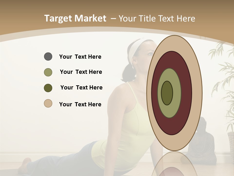 A Woman Is Doing A Yoga Pose On A Mat PowerPoint Template
