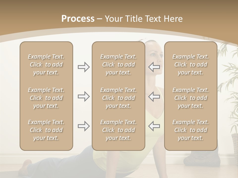 A Woman Is Doing A Yoga Pose On A Mat PowerPoint Template