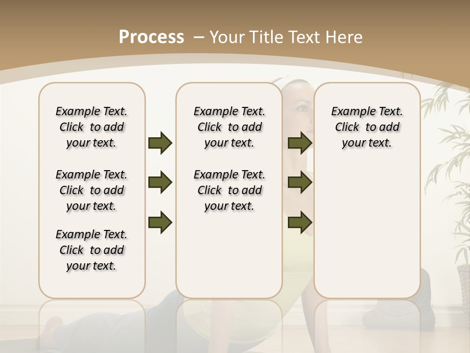A Woman Is Doing A Yoga Pose On A Mat PowerPoint Template