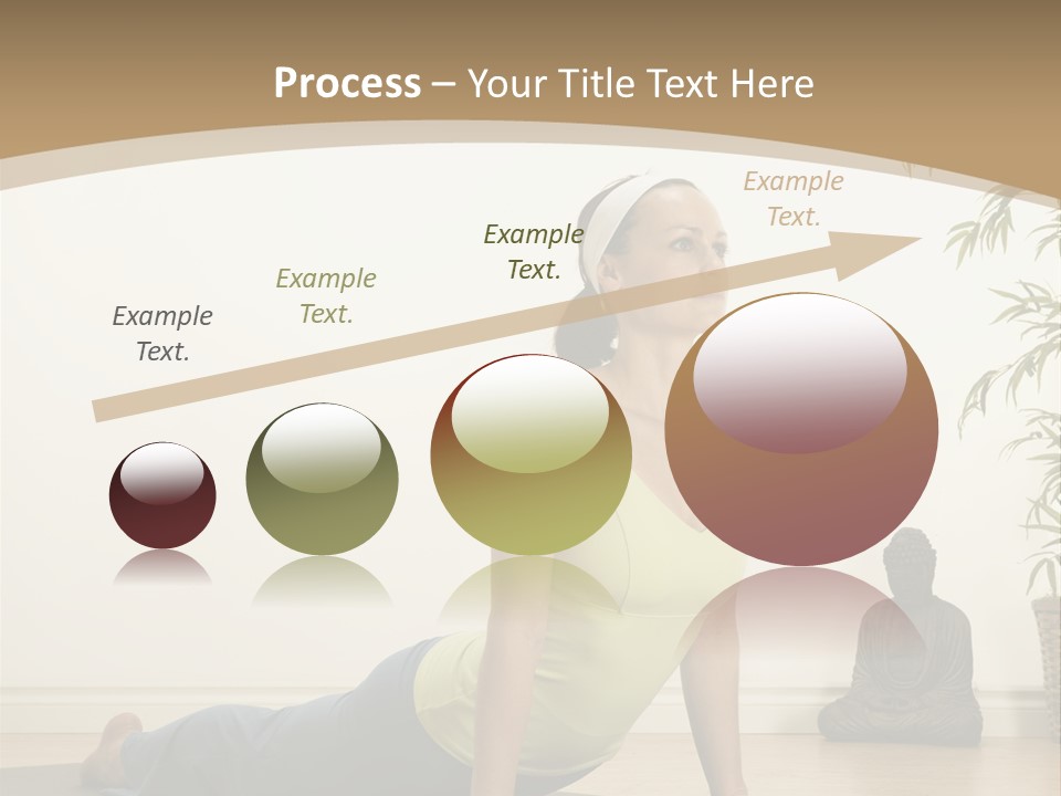 A Woman Is Doing A Yoga Pose On A Mat PowerPoint Template