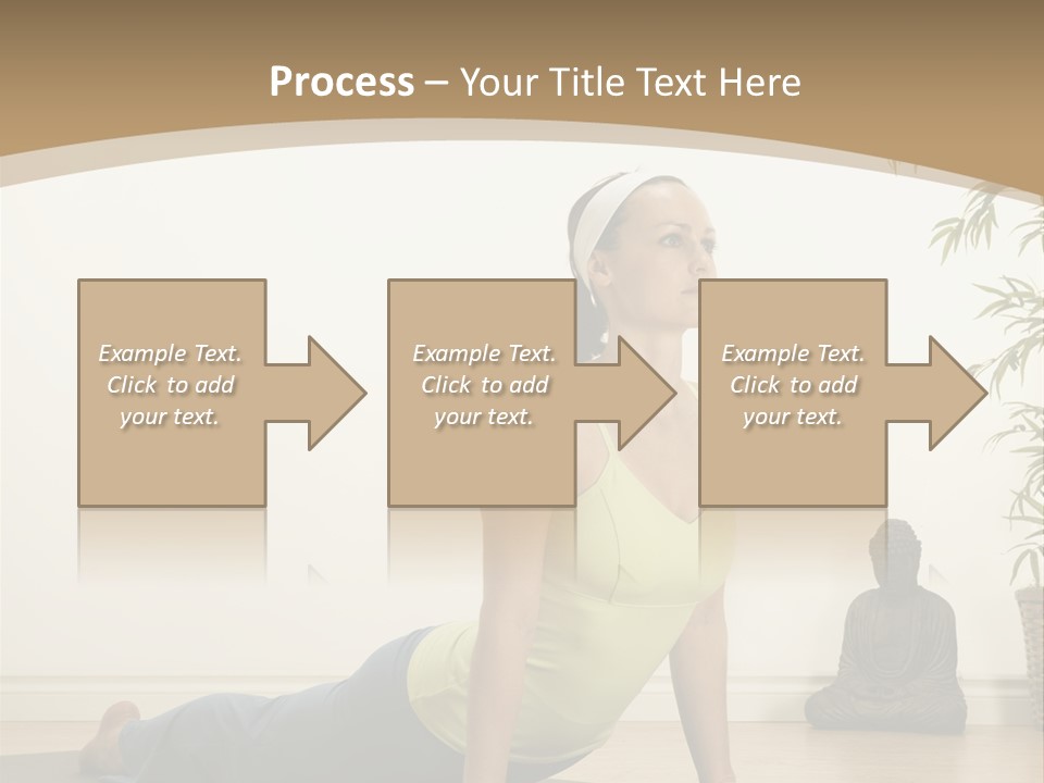 A Woman Is Doing A Yoga Pose On A Mat PowerPoint Template