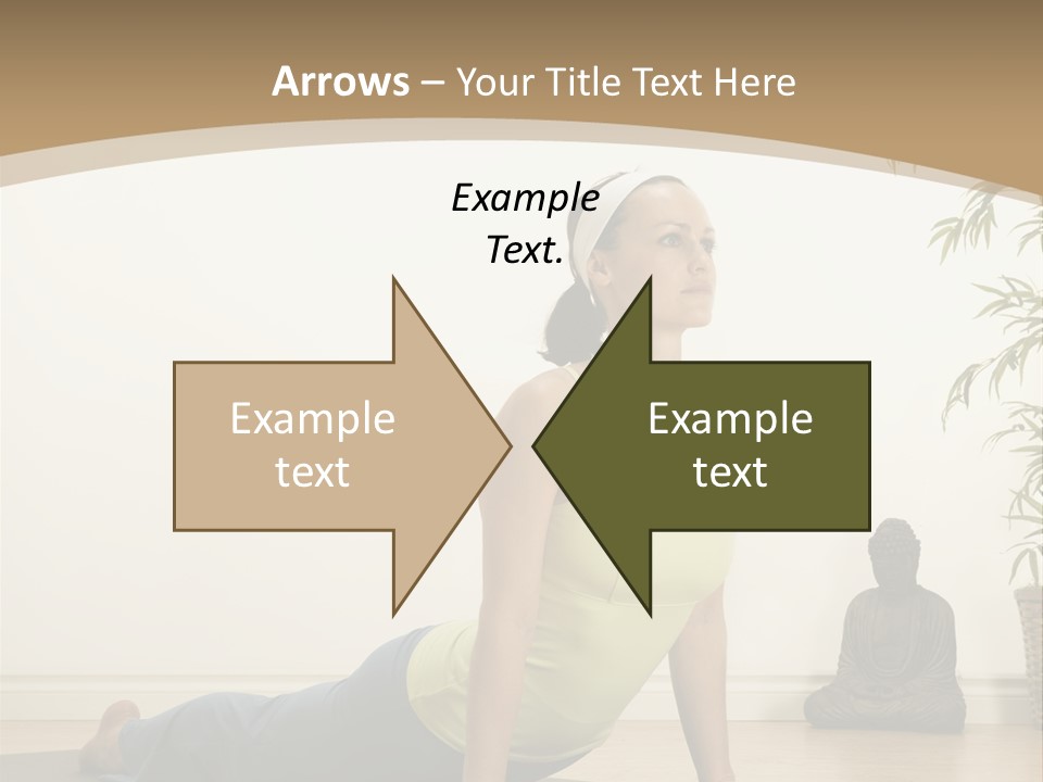 A Woman Is Doing A Yoga Pose On A Mat PowerPoint Template