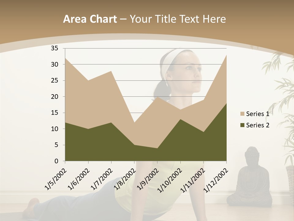 A Woman Is Doing A Yoga Pose On A Mat PowerPoint Template