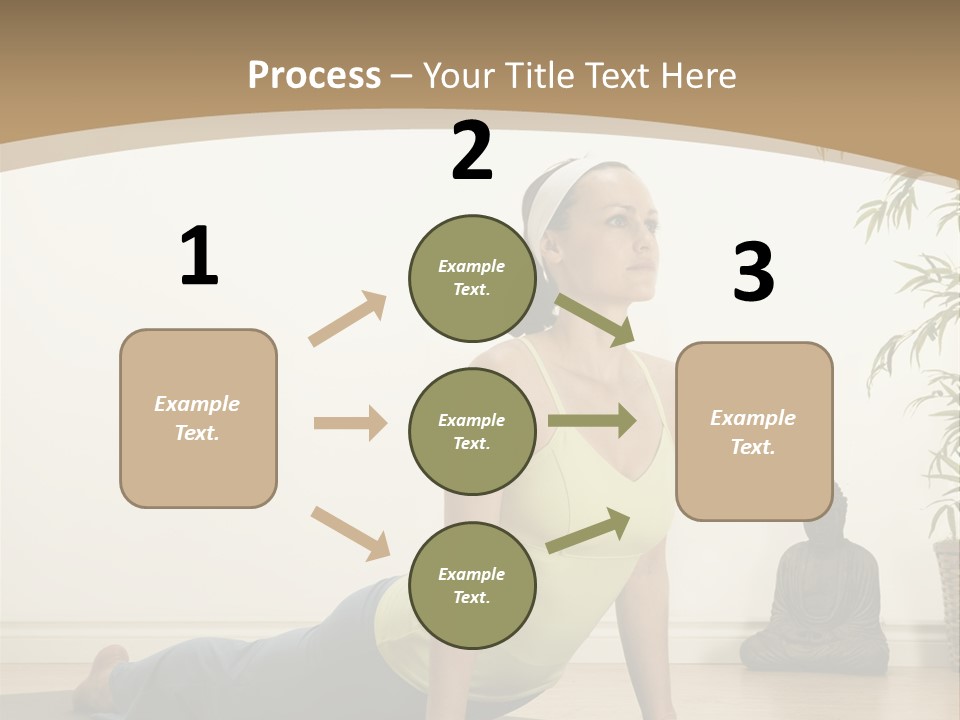 A Woman Is Doing A Yoga Pose On A Mat PowerPoint Template