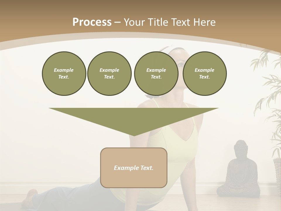 A Woman Is Doing A Yoga Pose On A Mat PowerPoint Template