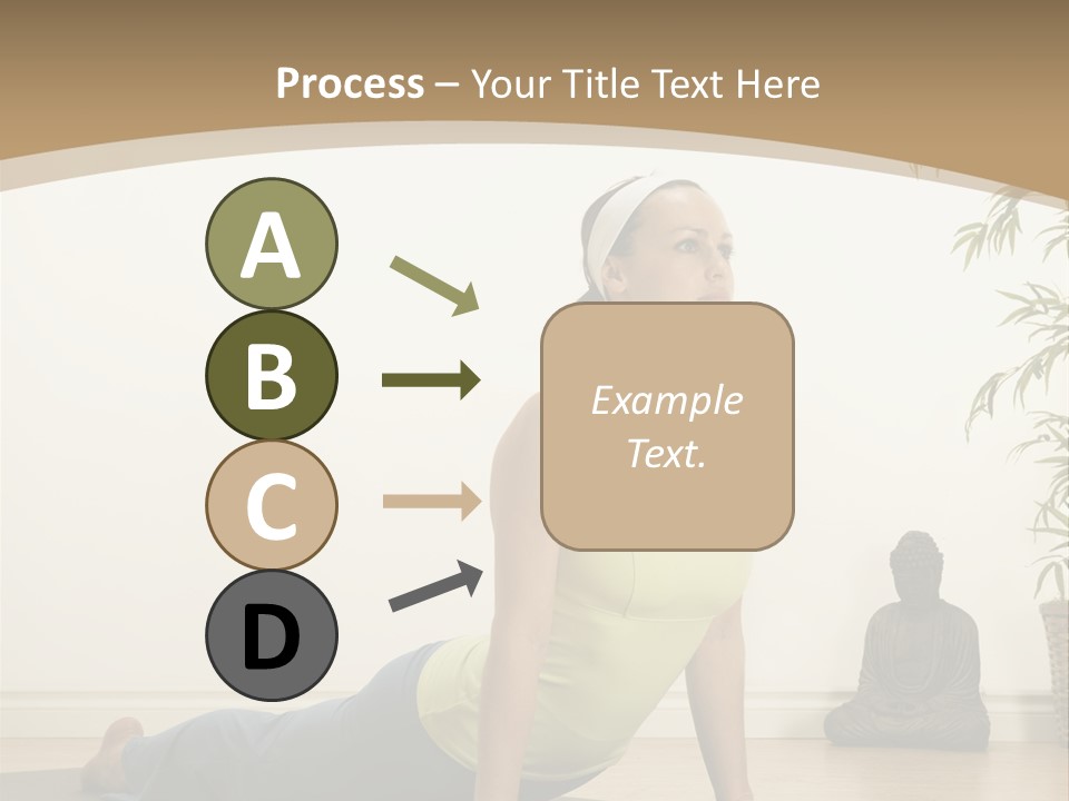 A Woman Is Doing A Yoga Pose On A Mat PowerPoint Template