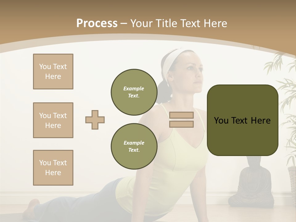A Woman Is Doing A Yoga Pose On A Mat PowerPoint Template