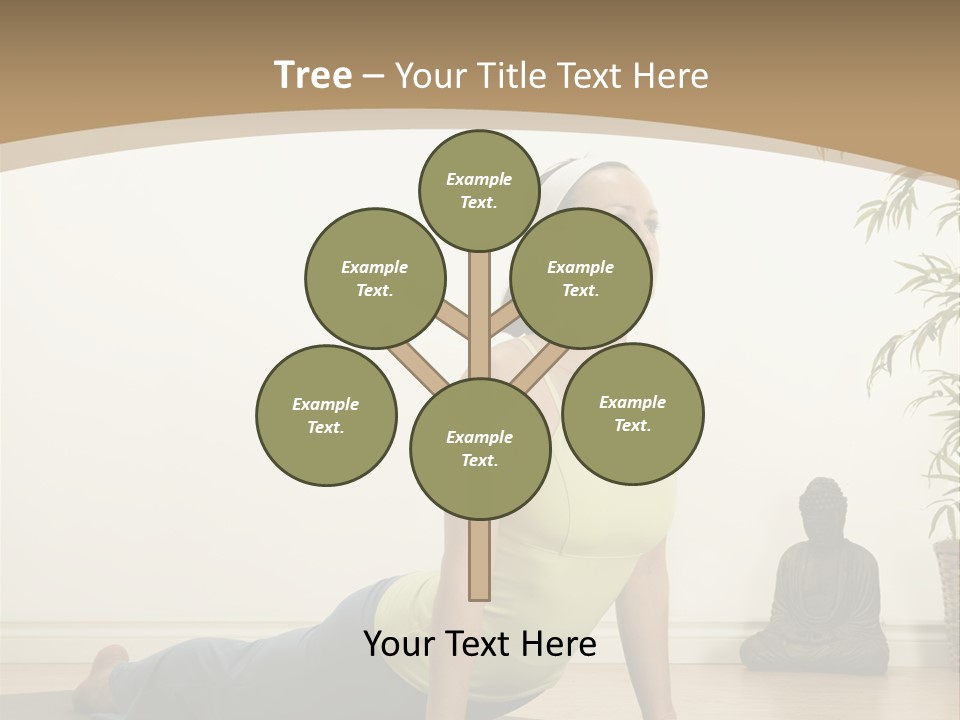 A Woman Is Doing A Yoga Pose On A Mat PowerPoint Template