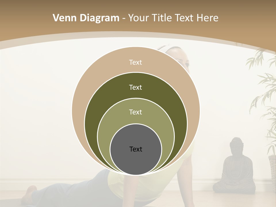 A Woman Is Doing A Yoga Pose On A Mat PowerPoint Template
