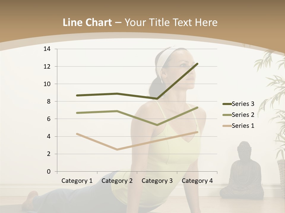 A Woman Is Doing A Yoga Pose On A Mat PowerPoint Template