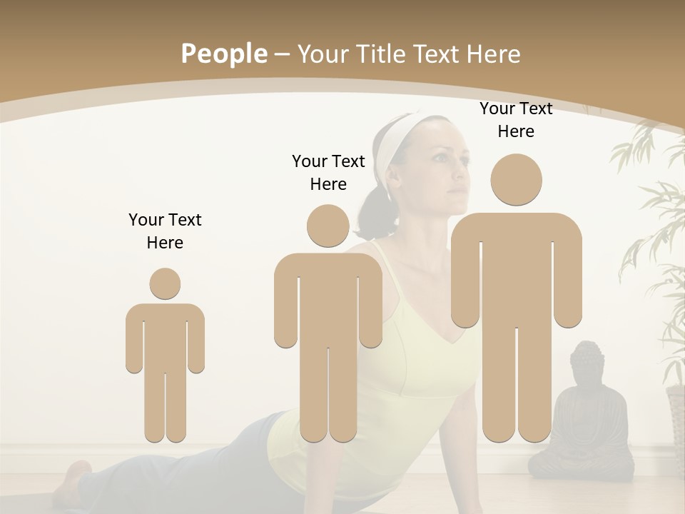 A Woman Is Doing A Yoga Pose On A Mat PowerPoint Template