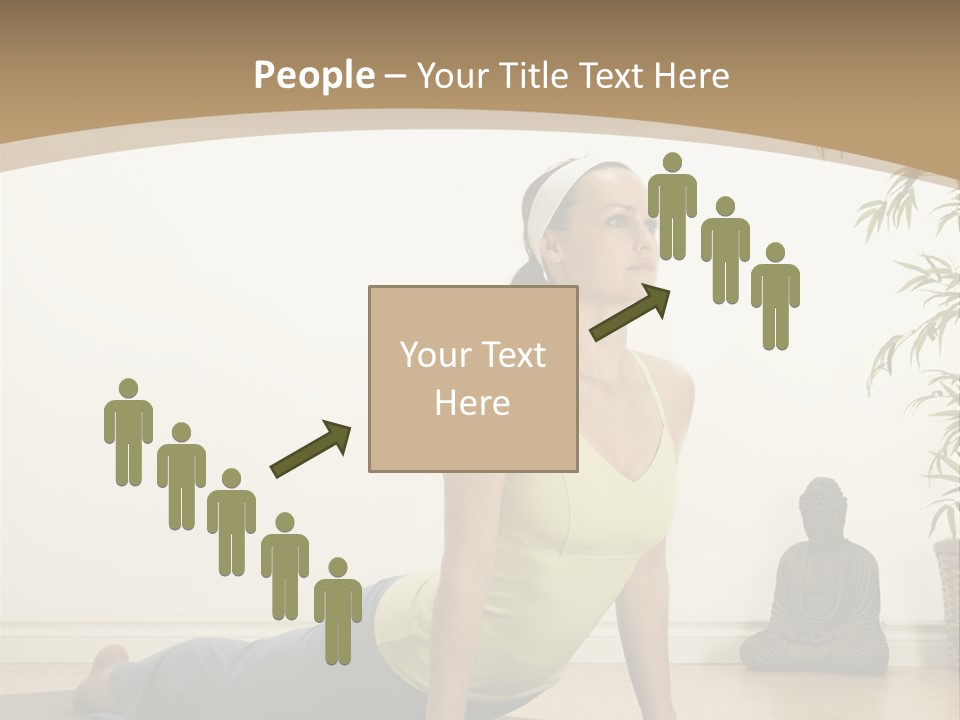 A Woman Is Doing A Yoga Pose On A Mat PowerPoint Template