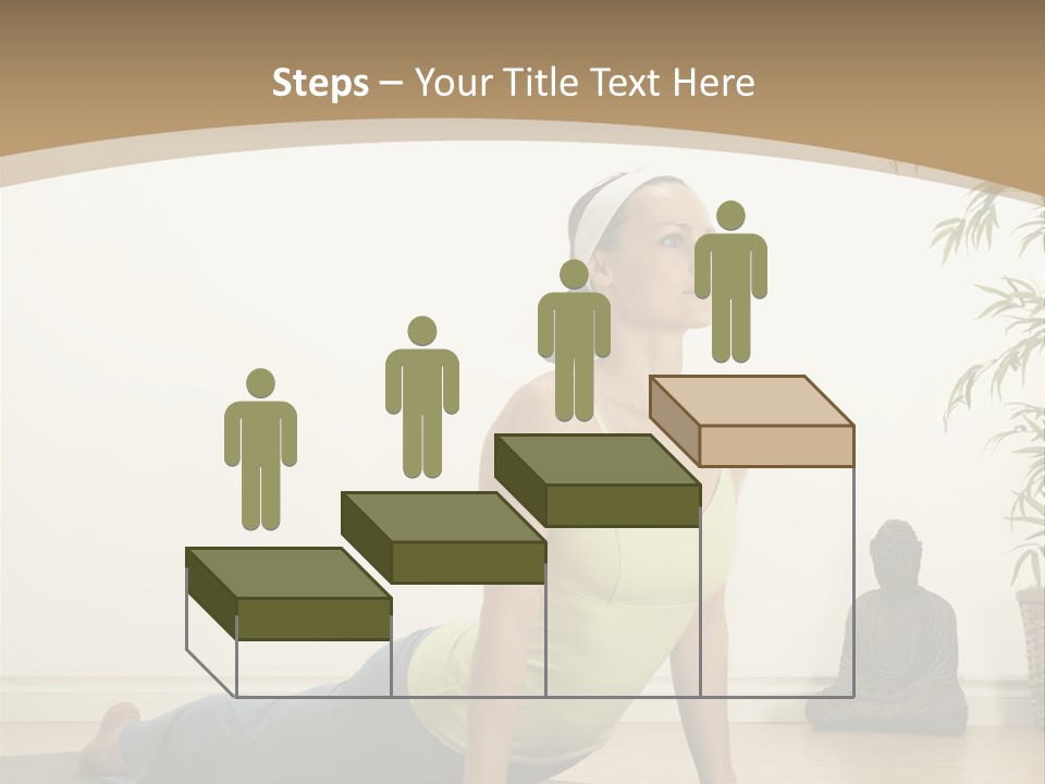 A Woman Is Doing A Yoga Pose On A Mat PowerPoint Template