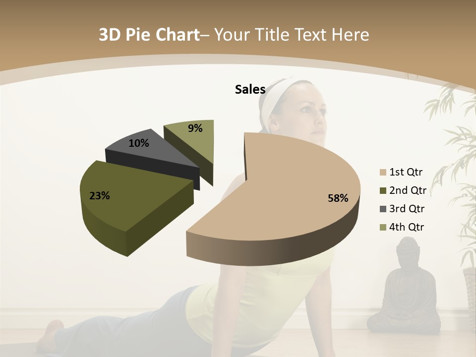 A Woman Is Doing A Yoga Pose On A Mat PowerPoint Template