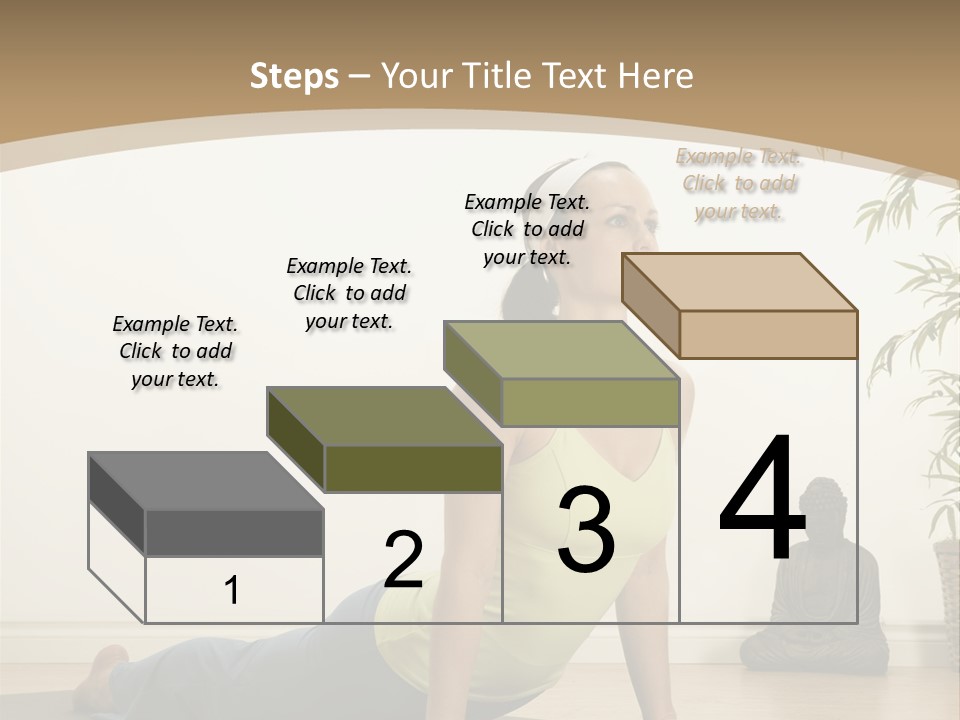 A Woman Is Doing A Yoga Pose On A Mat PowerPoint Template