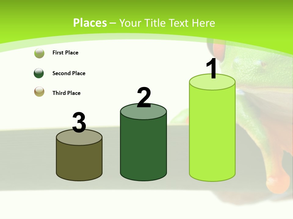 Leaf Redeyed Tree Frog Copyspace PowerPoint Template