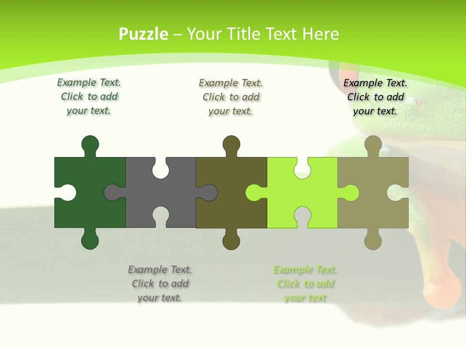 Leaf Redeyed Tree Frog Copyspace PowerPoint Template