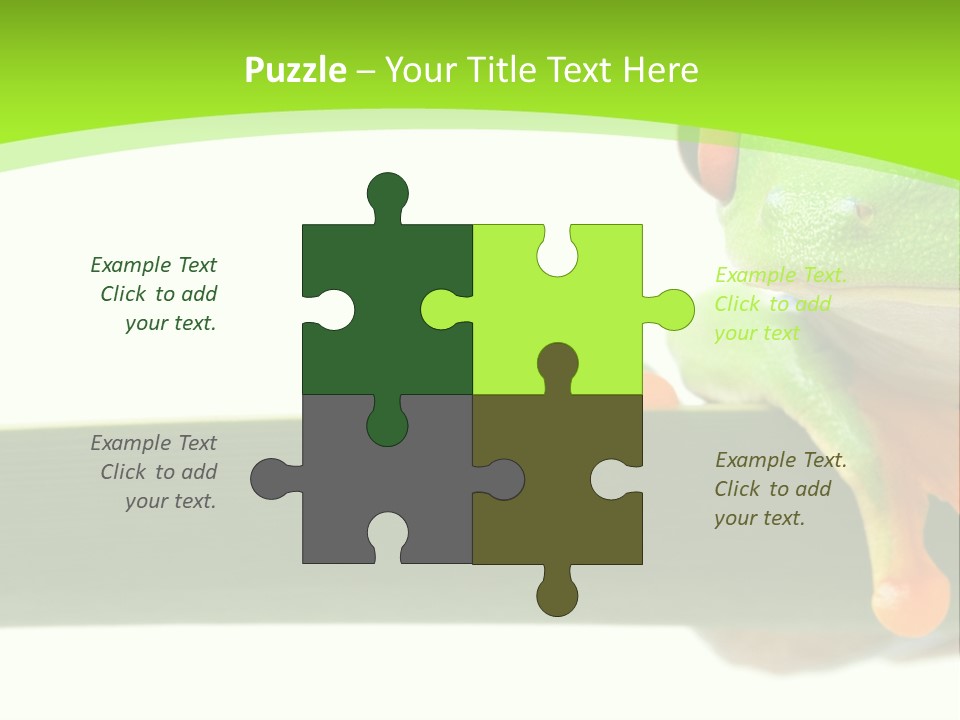 Leaf Redeyed Tree Frog Copyspace PowerPoint Template