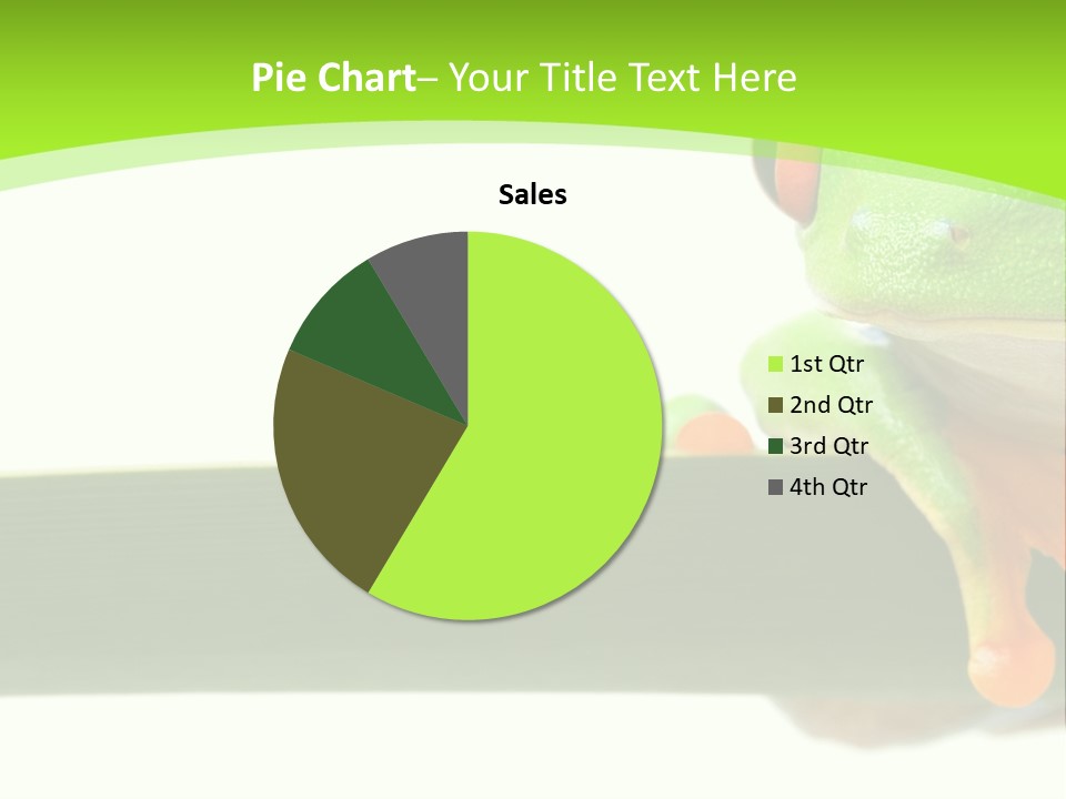 Leaf Redeyed Tree Frog Copyspace PowerPoint Template