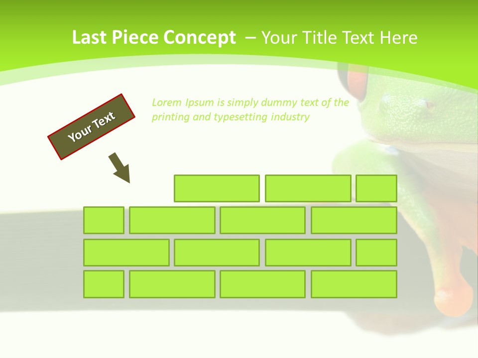 Leaf Redeyed Tree Frog Copyspace PowerPoint Template