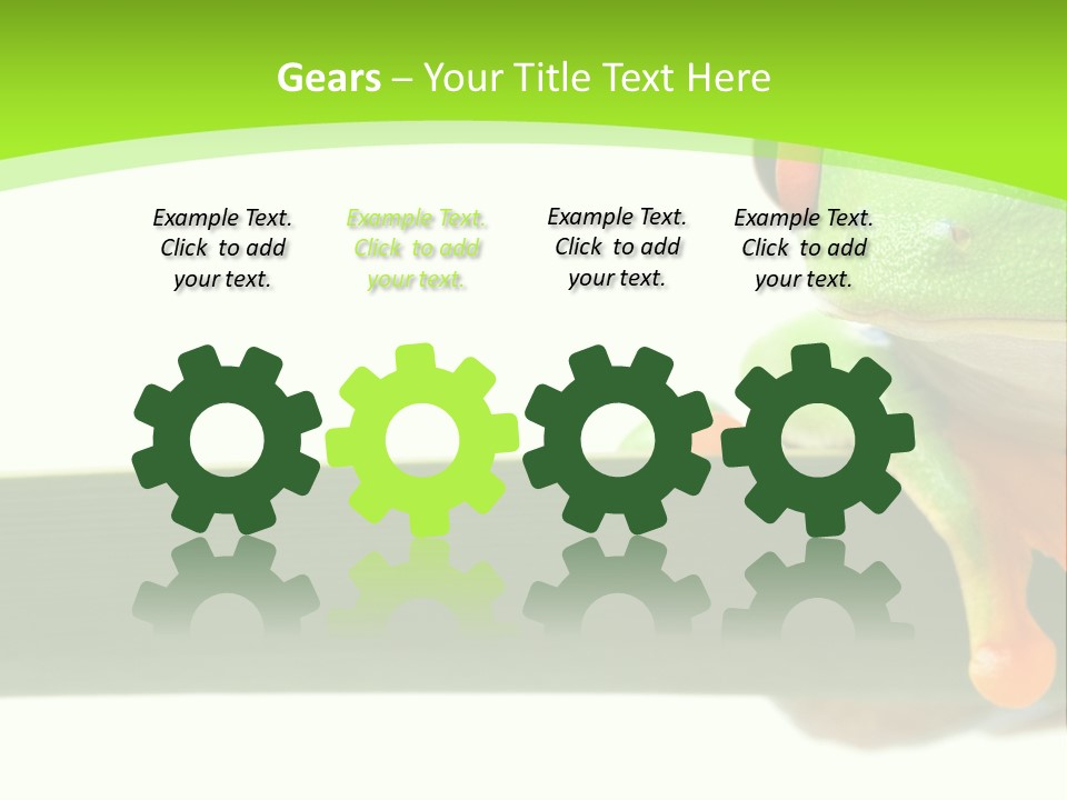 Leaf Redeyed Tree Frog Copyspace PowerPoint Template