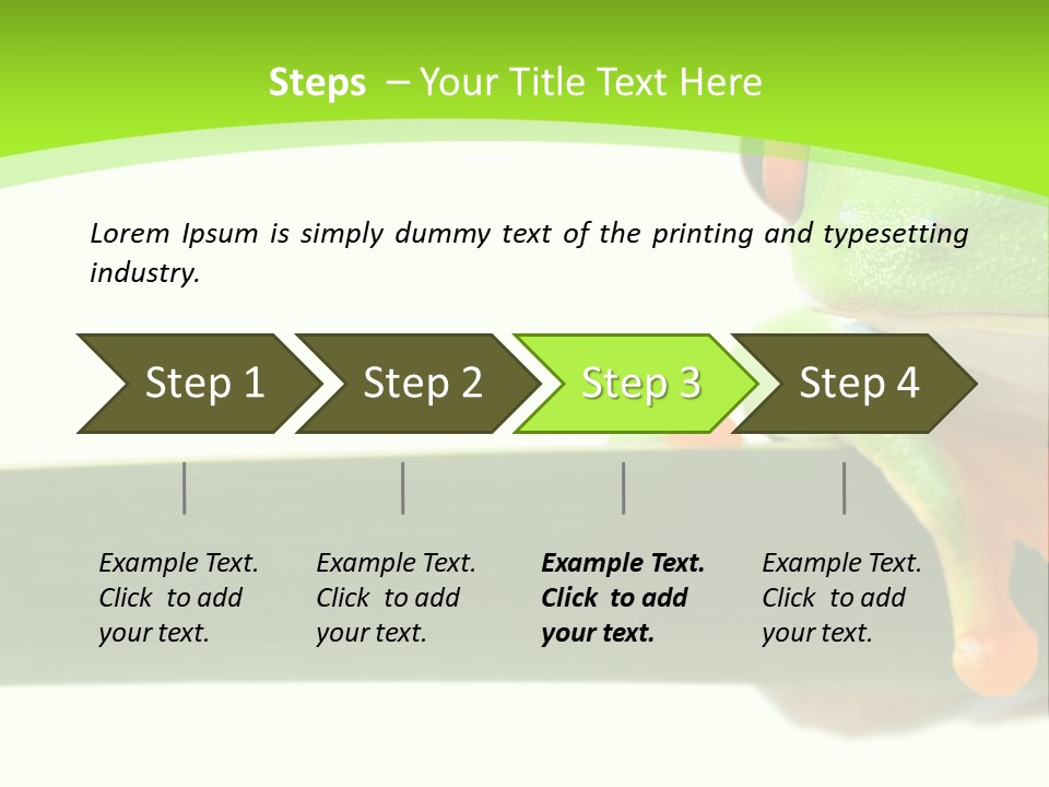 Leaf Redeyed Tree Frog Copyspace PowerPoint Template