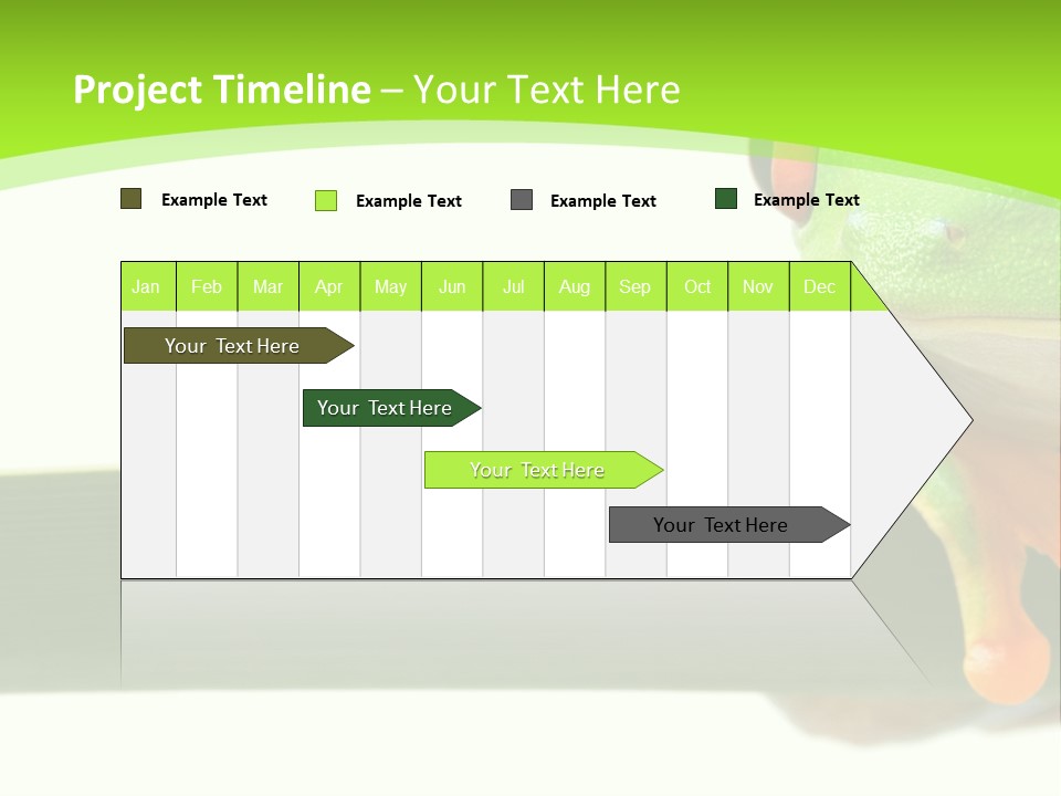 Leaf Redeyed Tree Frog Copyspace PowerPoint Template