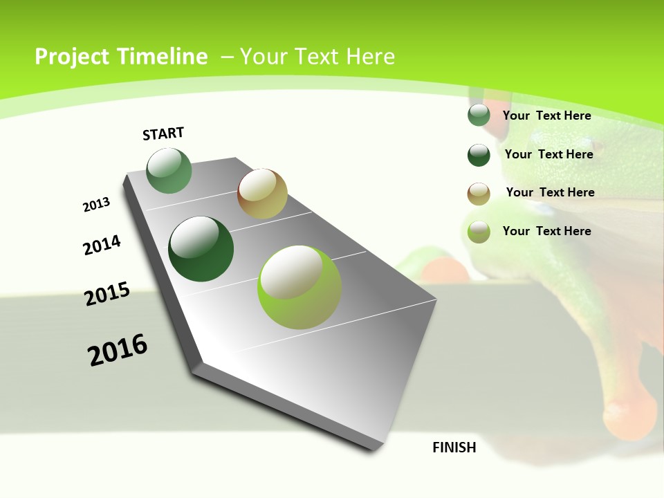Leaf Redeyed Tree Frog Copyspace PowerPoint Template