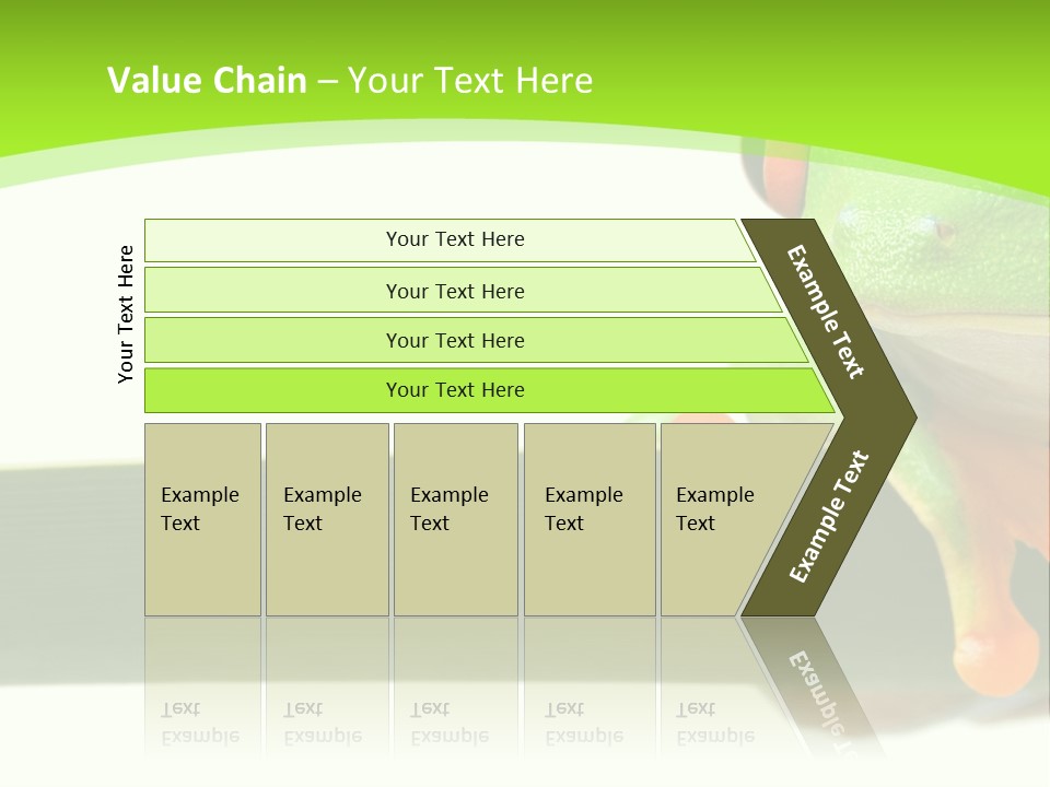 Leaf Redeyed Tree Frog Copyspace PowerPoint Template