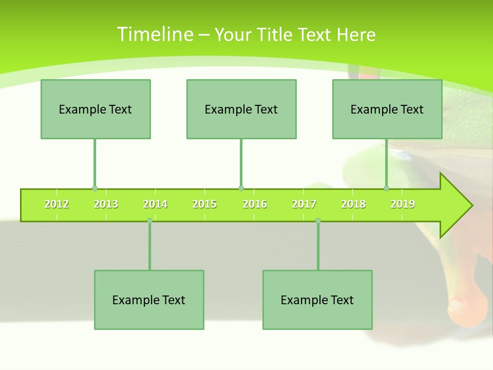 Leaf Redeyed Tree Frog Copyspace PowerPoint Template