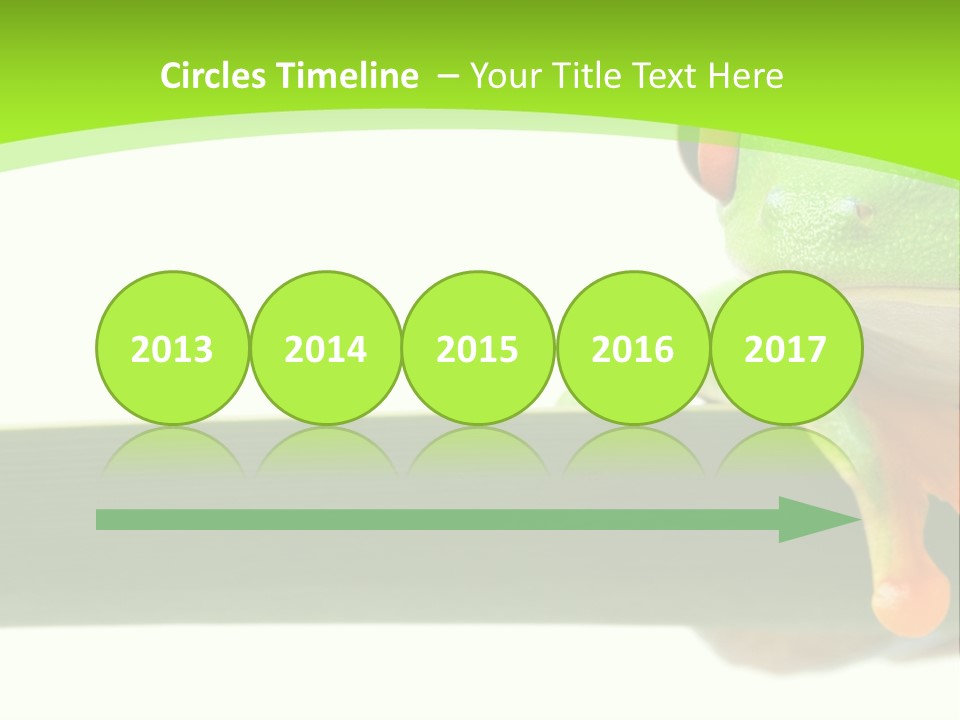 Leaf Redeyed Tree Frog Copyspace PowerPoint Template