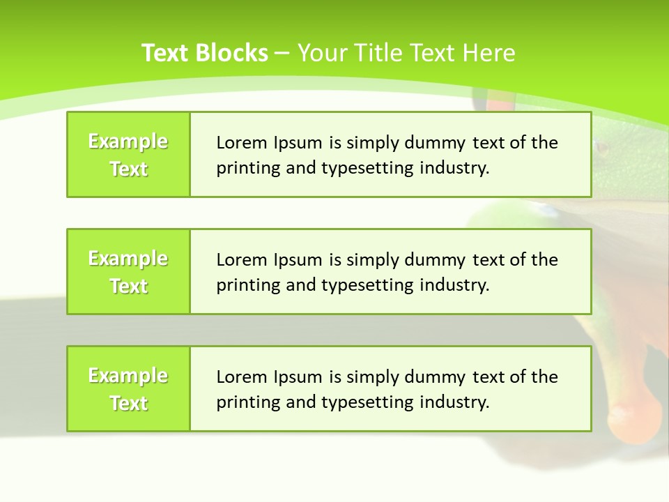 Leaf Redeyed Tree Frog Copyspace PowerPoint Template