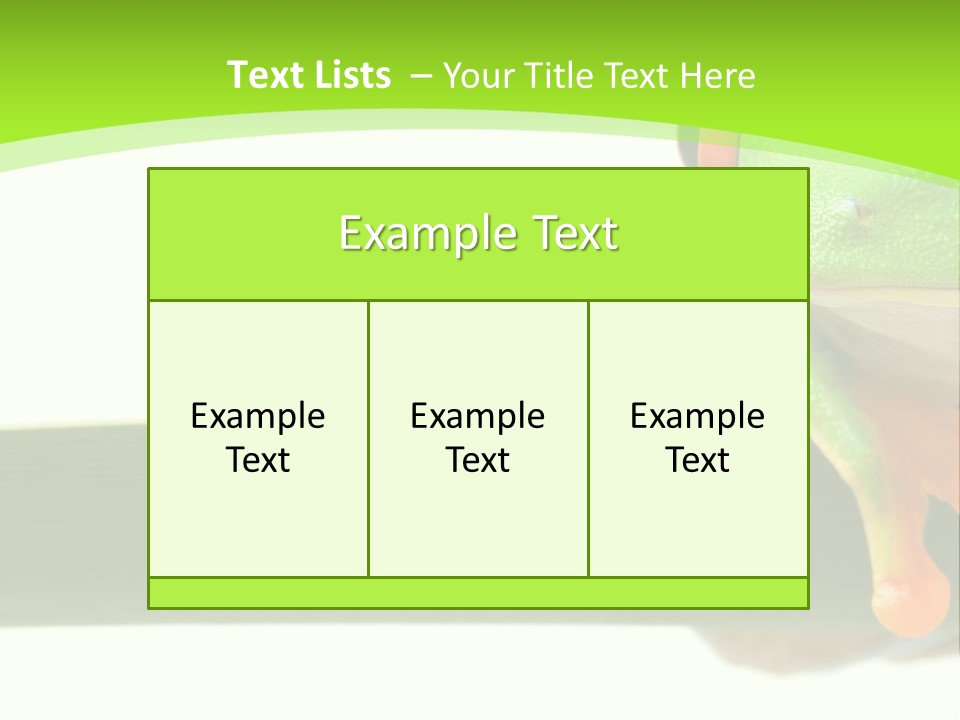 Leaf Redeyed Tree Frog Copyspace PowerPoint Template