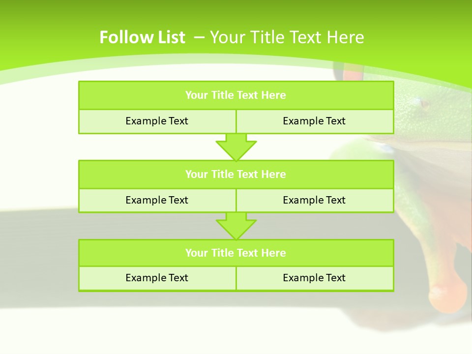 Leaf Redeyed Tree Frog Copyspace PowerPoint Template