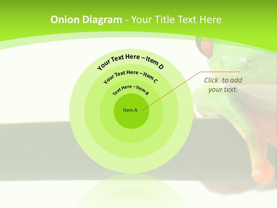 Leaf Redeyed Tree Frog Copyspace PowerPoint Template
