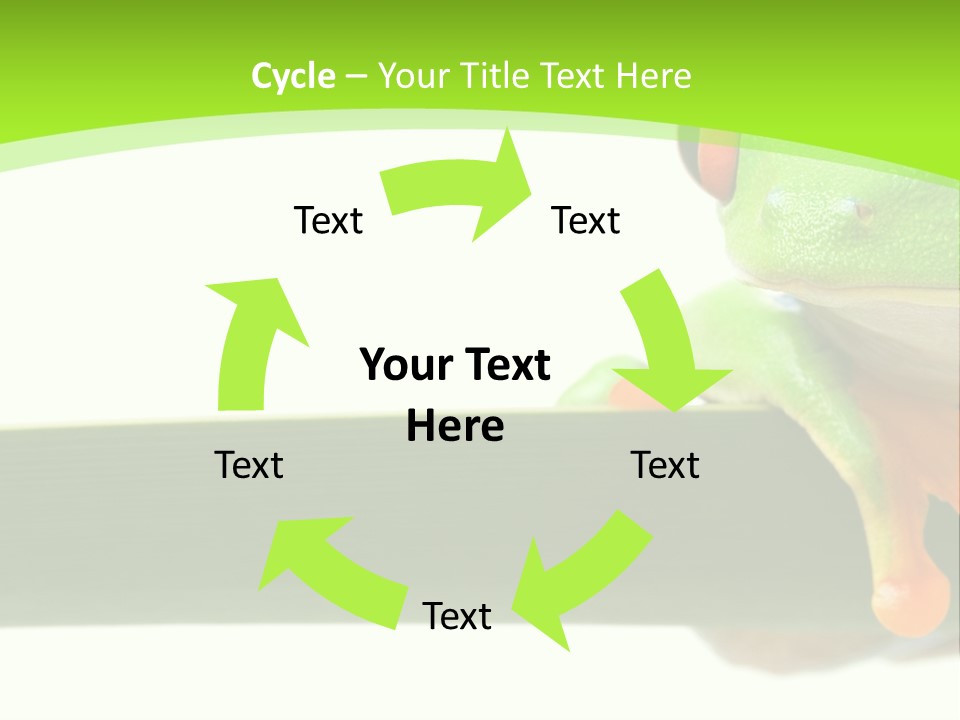 Leaf Redeyed Tree Frog Copyspace PowerPoint Template