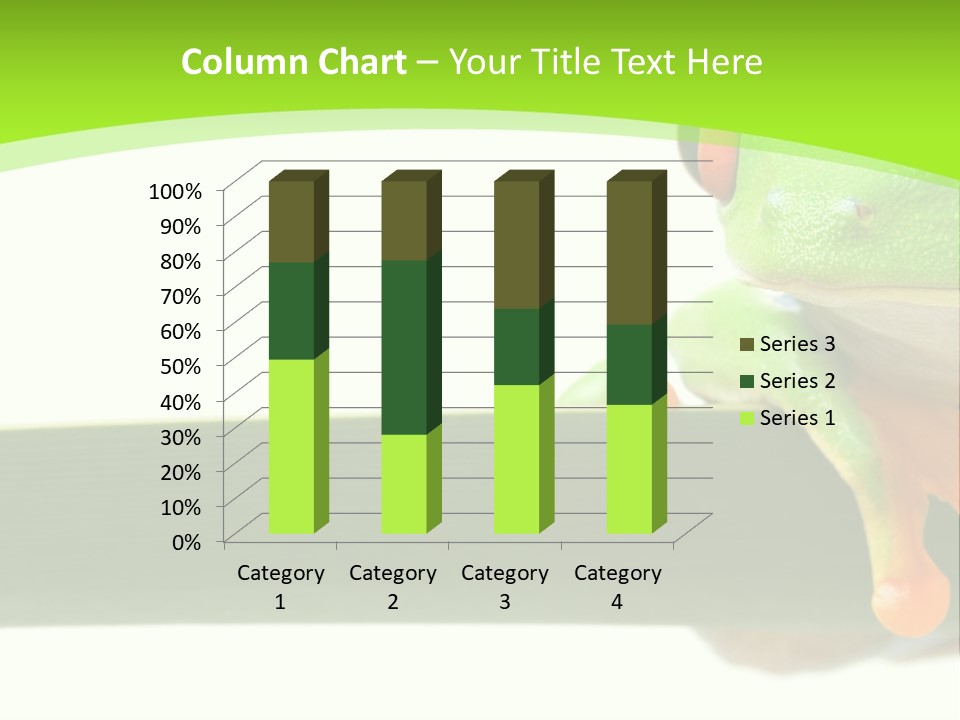 Leaf Redeyed Tree Frog Copyspace PowerPoint Template