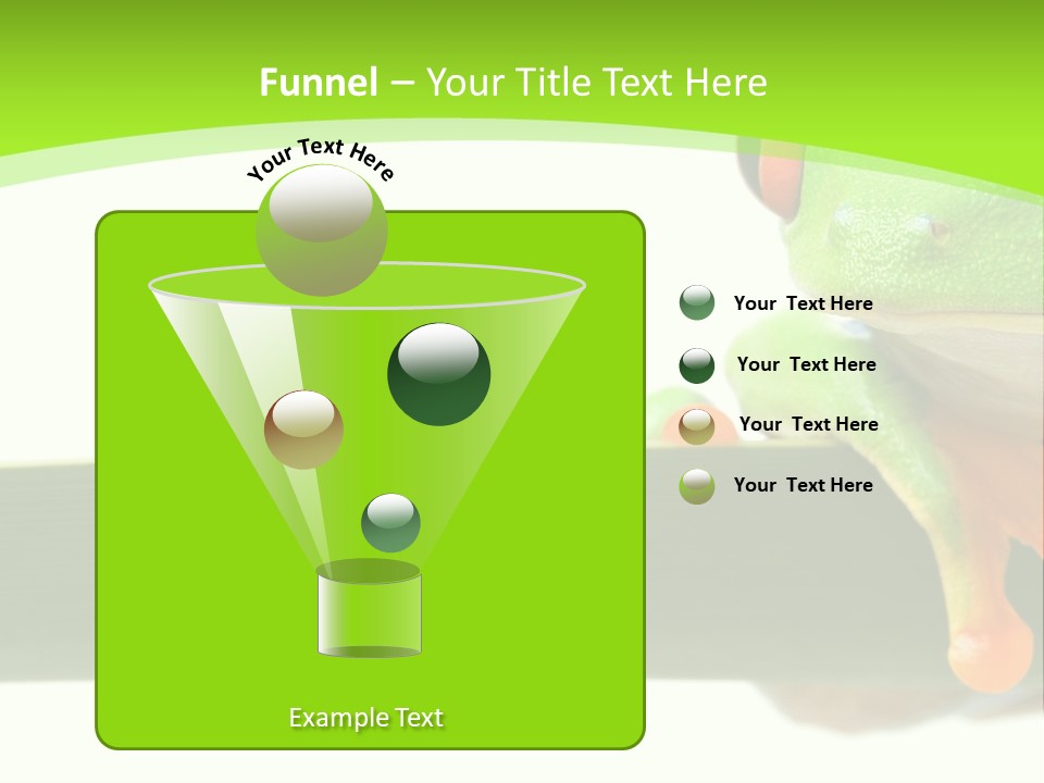 Leaf Redeyed Tree Frog Copyspace PowerPoint Template