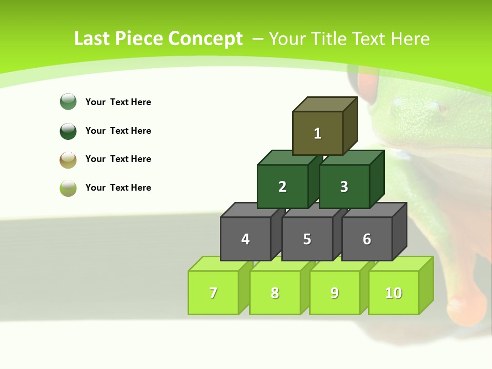 Leaf Redeyed Tree Frog Copyspace PowerPoint Template