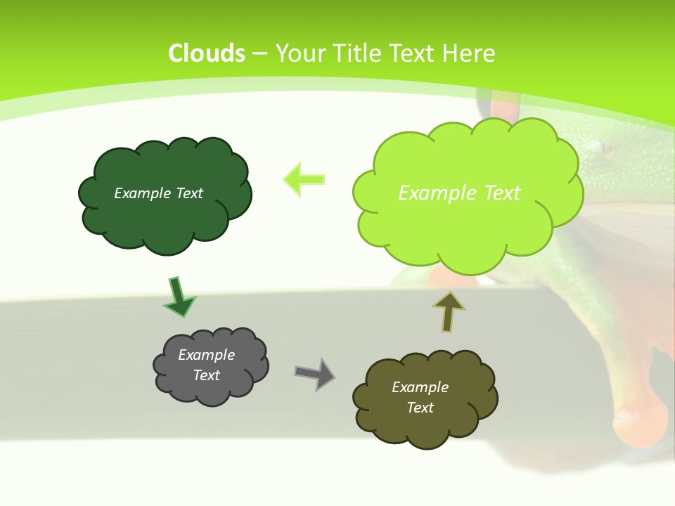 Leaf Redeyed Tree Frog Copyspace PowerPoint Template