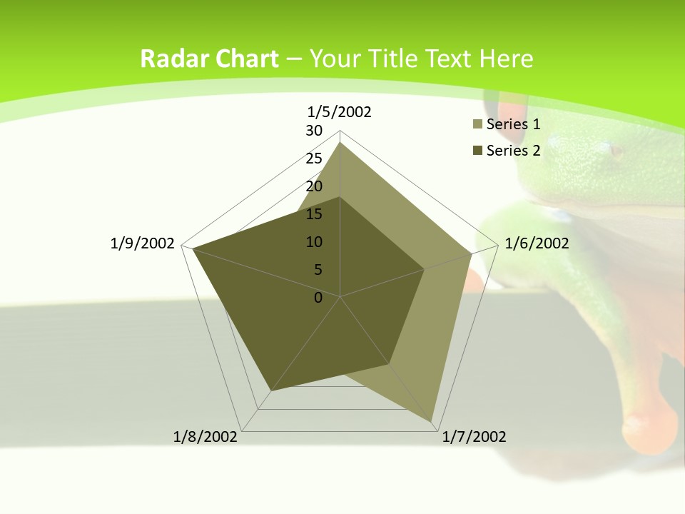 Leaf Redeyed Tree Frog Copyspace PowerPoint Template