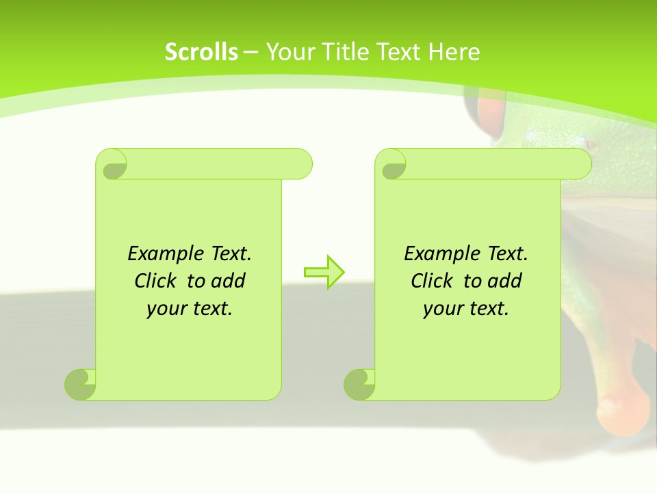 Leaf Redeyed Tree Frog Copyspace PowerPoint Template