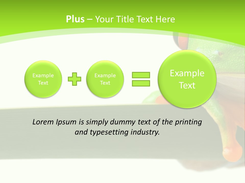 Leaf Redeyed Tree Frog Copyspace PowerPoint Template