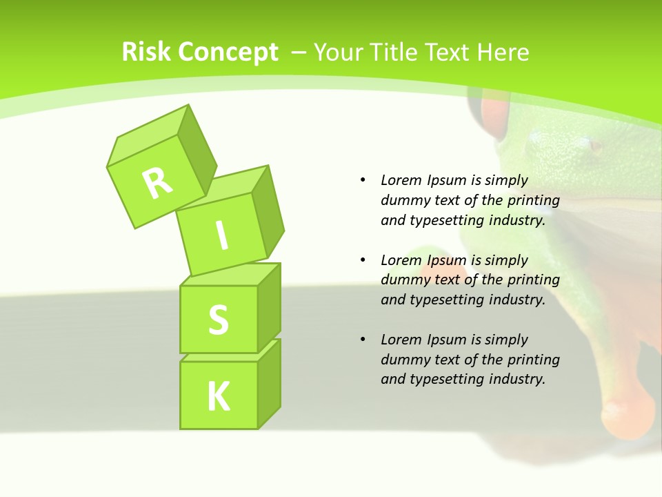 Leaf Redeyed Tree Frog Copyspace PowerPoint Template