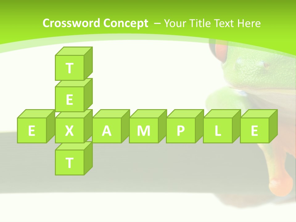 Leaf Redeyed Tree Frog Copyspace PowerPoint Template