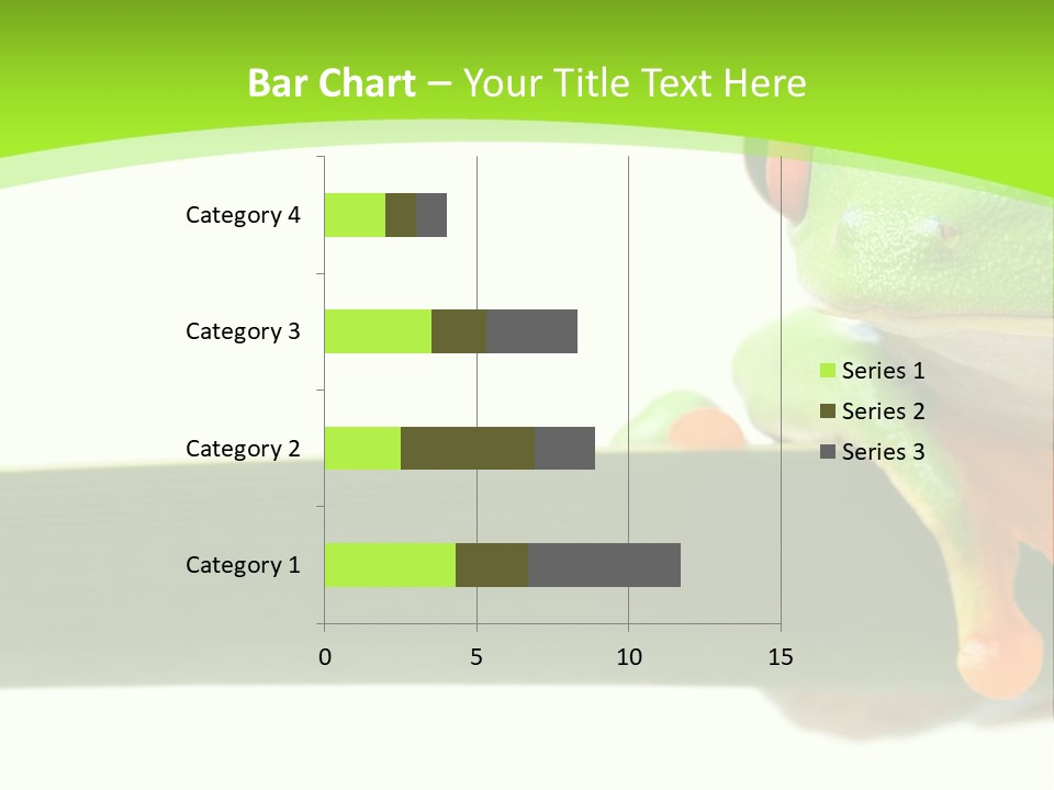 Leaf Redeyed Tree Frog Copyspace PowerPoint Template